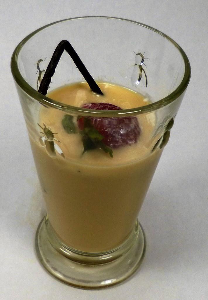 Organic Lemongrass Tea - Cold With Organic Strawberry, Vanilla, and Heavy Cream