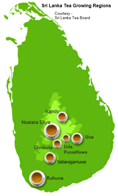 Ceylon Tea - Growing Regions